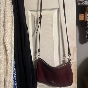 Coach Burgundy Leather Crossbody Bag